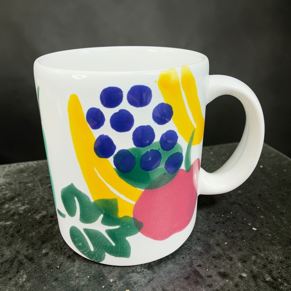 Waechtersbach Spain Fruit Coffee Mug Cup Ceramic White‎ Ceramic Pear Vintage